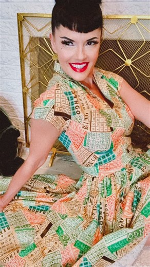 Bernie Dexter on Instagram: "Brand new exclusively at @uniquevintage Kelly dress in Bingo! #pinup #rockabillystyle #berniedexterdress #retrostyle #retro"