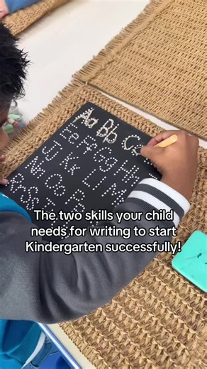 The two skills your child needs for writing, to start kindy successfully! #schoolreadiness #preschool #kindergartenprep #finemotorskills #writing #learnthroughplay #childdevelopment #education