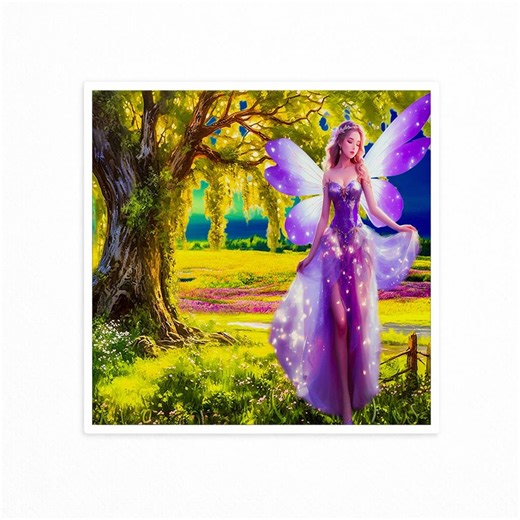 Fantasy Fairy Sticker – Magical Meadow Fairy, Fairycore Art Decal - Etsy