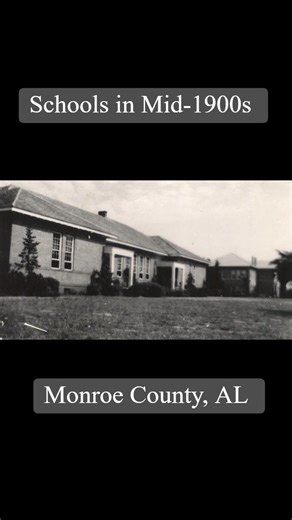 The Alabama Department of Archives and History has a large collection of photographs, including those which highlight education and the many buildings that have been used as schools throughout the state's history. These photos are for various schools that have served Monroe County in years past. Captions with each photo provide as much information as the files at the archives included. 1. Image labeled as the "original" high school building in Monroeville, once located on the southside of the co