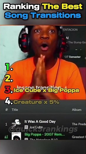 Ranking The GREATEST Song Transitions Ever!