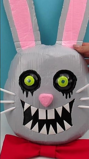 Mask Mister Hopps or scary rabbit. How to make a cardboard mask with your own hands #shorts
