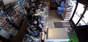 The Wenatchee Police Department released surveillance video Tuesday of a bystander detaining a man at gunpoint after he assaulted a gas station clerk last week. The clerk wasn’t seriously injured. The assailant was charged today with first-degree robbery and first-degree burglary, according to court records. This video contains graphic violence. See the full story: https://wwrld.us/gasattack | Wenatchee World
