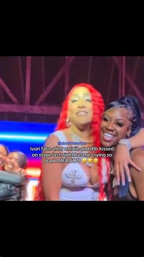 Ivori face after Natalie and Diamond kiss on stage has me crying 😭😂