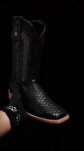 100% AUTHENTIC Black Python Skin Boots On SALE For $199 🥷🐍 Includes FREE Boot Jack 🤝 BEST PRICE YOU’LL FIND GUARANTEED!! | Alfa Western Wear