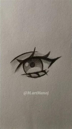 Anime eye tutorial ✨‪@M.artManoj‬ #drawing #eyes #anime #shorts #youtubeshorts