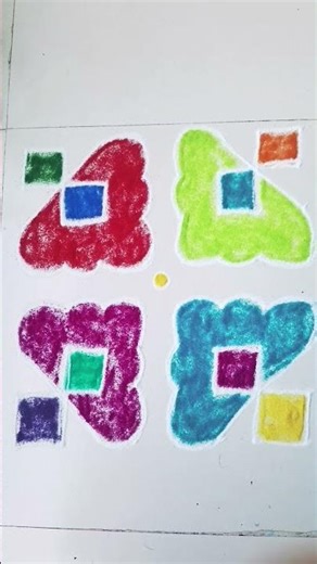 Simple Rangoli with Dots lll 8*8 Pulli Kolam lll #rangoli#trending#kolam#shortsfeed ##