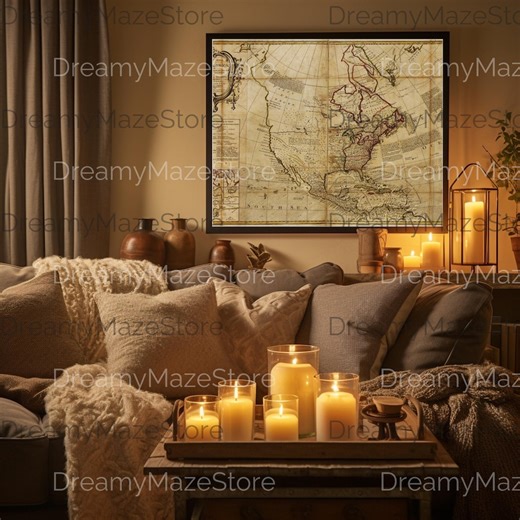 18th Century North America Map | Colonial US & Canada | Antique Historical Wall Art - Etsy Canada