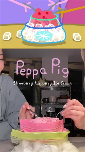 Peppa Pig Strawberry Raspberry Ice Cream Recipe
