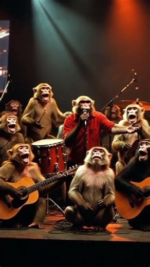 Funny Monkeys Singing Songs with Music | Cute & Entertaining Animal Video#viralvideo#trending