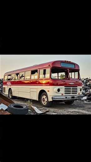 30-Year-Old Abandoned Bus Fully Restored – Rust to Road!” #schoolbusgraveyard #shorts