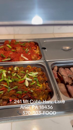 2.7K views · 36 reactions | Today’s Buffet! Sausage and peppers (hot and sweet), meatballs, pasta, mashed potatoes, seafood bisque, soup, and salad bar. ⭐ Lunch Buffet – $14.99 ⭐ Soup or Salad Bar – $8.99  241 Mt Cobb Hwy, Lake Ariel, PA 18436  570-303-FOOD | Country Cafe Hamlin Pennsylvania | Facebook