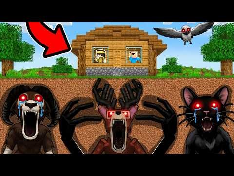 ¡ENCONTRAMOS a 99 NOCHES en el BOSQUE ESCONDIDOS debajo de la CASA en Minecraft!