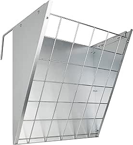 Solution4Patio Galvanized Steel Livestock Hanging Hay Feeder, Heavy-Duty Large Capacity Feeder W/Adjustable Hooks Fit for Different Stall & Corral, Hay Feeder for Goats, Sheep, Horse