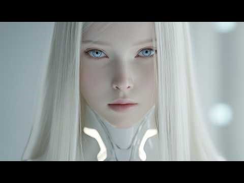Pretty Android Girl Exploring a Beautiful Future of Humanoid Androids in 4K