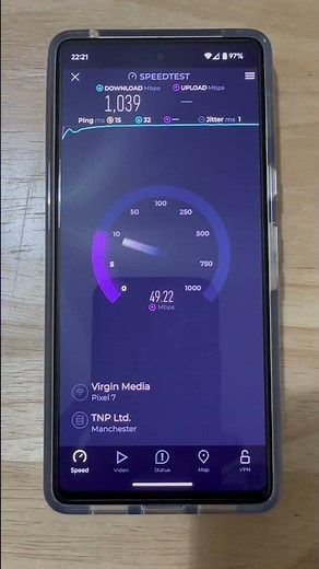 Virgin media Gig1 Speedtest