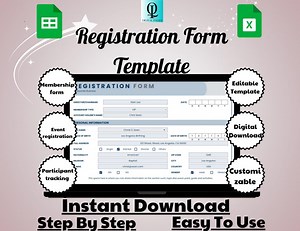 Registration Form Template, Digital Download, Editable & Easy to Use, Google Sheets Sign-up Sheet - Etsy