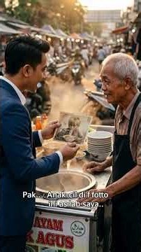 🍜 Penjual Mie Ayam Memberi Makan Anak Pengemis, 18 Tahun Kemudian Datang Memborong Dagangannya 😭❤️