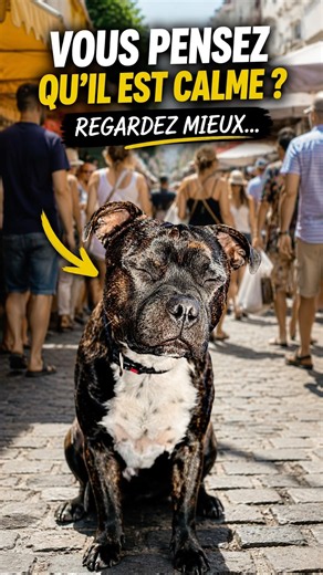 You see a calm dog… I see something else.
