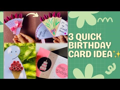 Last-Minute Birthday Card? Try This QUICK & Easy DIY! || Easy DIY Birthday Card
