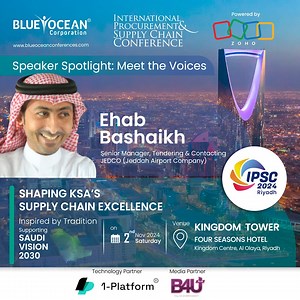 Gain invaluable insights from Ehab Bashaikh, Senior Manager of Tendering & Contracting at JEDCO (Jeddah Airport Company). With over 15 years of experience across supply chain management, contracts, procurement, and logistics, Ehab brings a wealth of knowledge and practical expertise to the International Procurement and Supply Chain Conference in Riyadh. Don't miss this opportunity to collaborate with industry professionals and shape the future of logistics and supply chain management! Register N