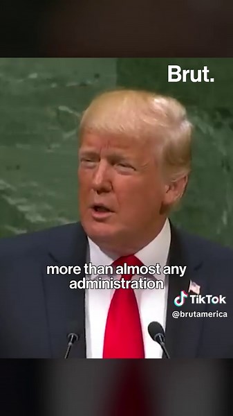 On Sept. 25, 2018, President Donald Trump addressed world leaders at the U.N. General Assembly in New York. The audience laughed after he said his administration had accomplished more than almost any other in U.S. history. Trump responded, “Didn’t expect that reaction, but OK,” before continuing his speech. His remarks focused on national sovereignty, trade, Iran and diplomatic efforts with North Korea. #trump #unga #brutrewind