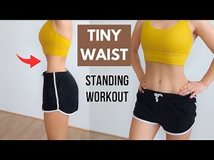 FLAT BELLY, TINY WAIST, standing abs workout to de-bloat, get stronger core