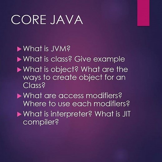 Infosys Core Java Interview Questions