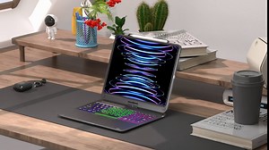 NOKBABO iPad Pro 12.9 inch Case with Keyboard, Rainbow Backlits, Pencil Holder, 360° Rotatable, Keyboard for iPad Pro 12.9 inch 6th/5th/4th/3rd Generation - Midnight Green