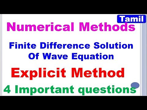 Numerical Methods| Finite Difference Solution of Wave Equation|Explicit Method|Important Questions