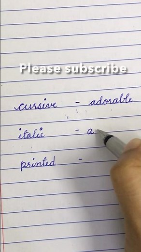 CURSIVE vs ITALIC vs PRINTED handwriting for beginners practice
