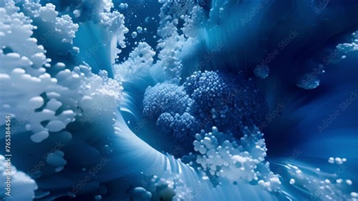 Through the murky blue depths a spectral white veil of marine snow settles on the ocean floor concealing the enchanting secrets that lie beneath.