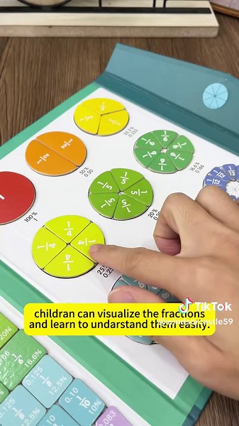 🧩 Montessori Magnetic Book Fraction Puzzle makes learning fractions easy! 🎓 Perfect for use in the classroom or at home, Your children are a practical way to understand fractions.#educationaltoy #montessori #kindergarten #preschool #earlychildhoodeducation #earlychildhood #math #numbers #toddlerm #Mayicivo #Mayicivogift #birthdaygift #globalpick