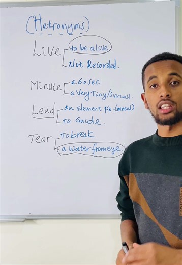 📘 HETERONYMS – Same Spelling, Different Sound, Different Meaning! Did you know that some English words look the same but sound different and have different meanings? 🤯 These words are called heteronyms. 🔹 Same spelling 🔹 Different pronunciation 🔹 Different meaning #creatorsearchinsights2026 #EnglishLearning #Heteronyms #LearnEnglish #EnglishVocabulary