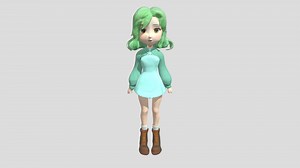 Mint_Cute_Character - Download Free 3D model by oktria.taranasta