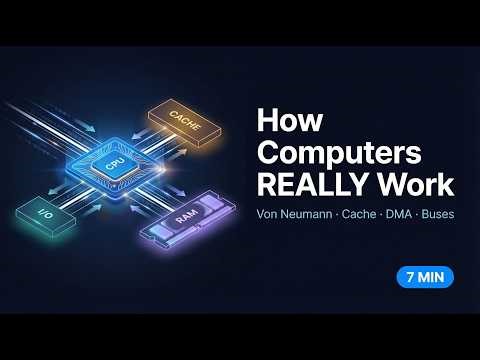 How Computers Actually Work | Von Neumann, Buses, Cache & DMA | Explained in 7 Minutes
