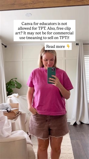 Your clip art choices can make or break TPT sales — and get you into trouble if you don’t know the rules 😬 Comment 101 below so I can send you the episode where we talk all things clip art and canva! | Lindsay Bowden • TPT & Teacher Biz Coach