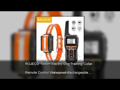 ROJECO 1000m Electric Dog Training Collar Remote Control Waterproof Rechargeable Pet Dog Bark S