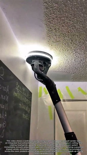 High Efficiency Power Drywall Sander for Popcorn Ceiling Removal