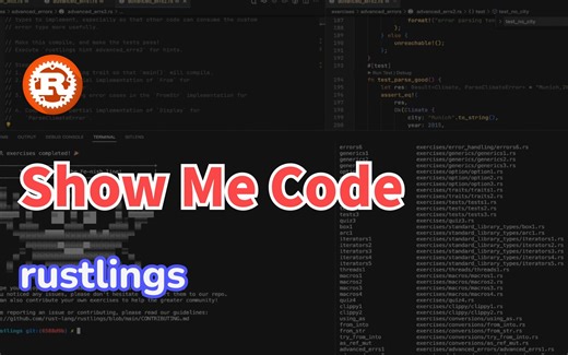 一个视频爆肝 rustlings