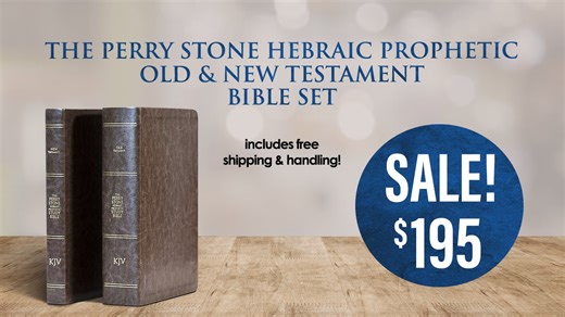 11K views · 284 reactions | SUPPLIES LIMITED- The Hebraic Prophetic Study Bible set is now on sale for $195! Normally $255 separately, you save $60 with this deal! Order Online HERE: https://perrystone.org/study-bible-set | Perry Stone Ministries | Facebook