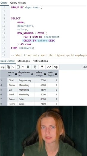Rank Rows in SQL with ROW_NUMBER()