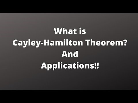 Cayley Hamilton Theorem: Its meaning and application in solving problems