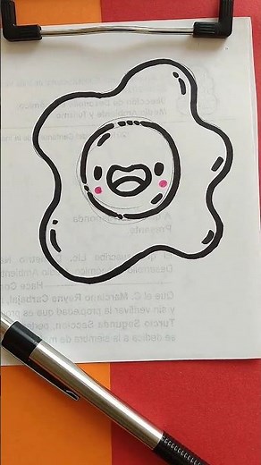 Como DIBUJAR un HUEVO Estrellado ✍🏽🍳 Estilo Kawaii