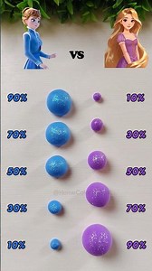 Anna (Frozen) VS Rapunzel (Tangled) Princess Colors Mixing #colormixing #colors #disney #satisfying