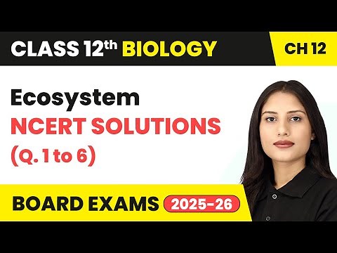 Ecosystem - NCERT Solutions (Que. 1 to 6) | Class 12 Biology Chapter 12 | CBSE 2025-26