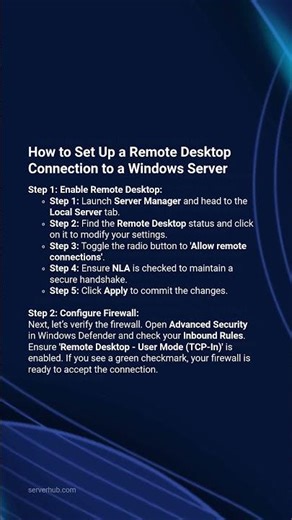 ServerHub's Informational Guide of How to Set Up a Remote Desktop Connection to a Windows Server