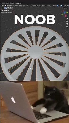 Radial symmetry in Blender for wheels creation. Blender tips 25 #3d #blender #tutorial #3dmodeling