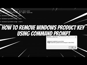 How to Remove Windows Product Key using Command Prompt