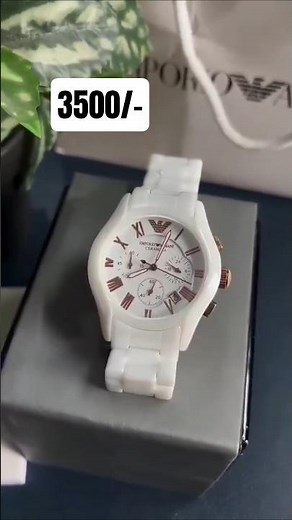 Emporio Armani Full White Ceramic Edition 🤍✨#viral #CasioWatches #Timepiece #ytshorts